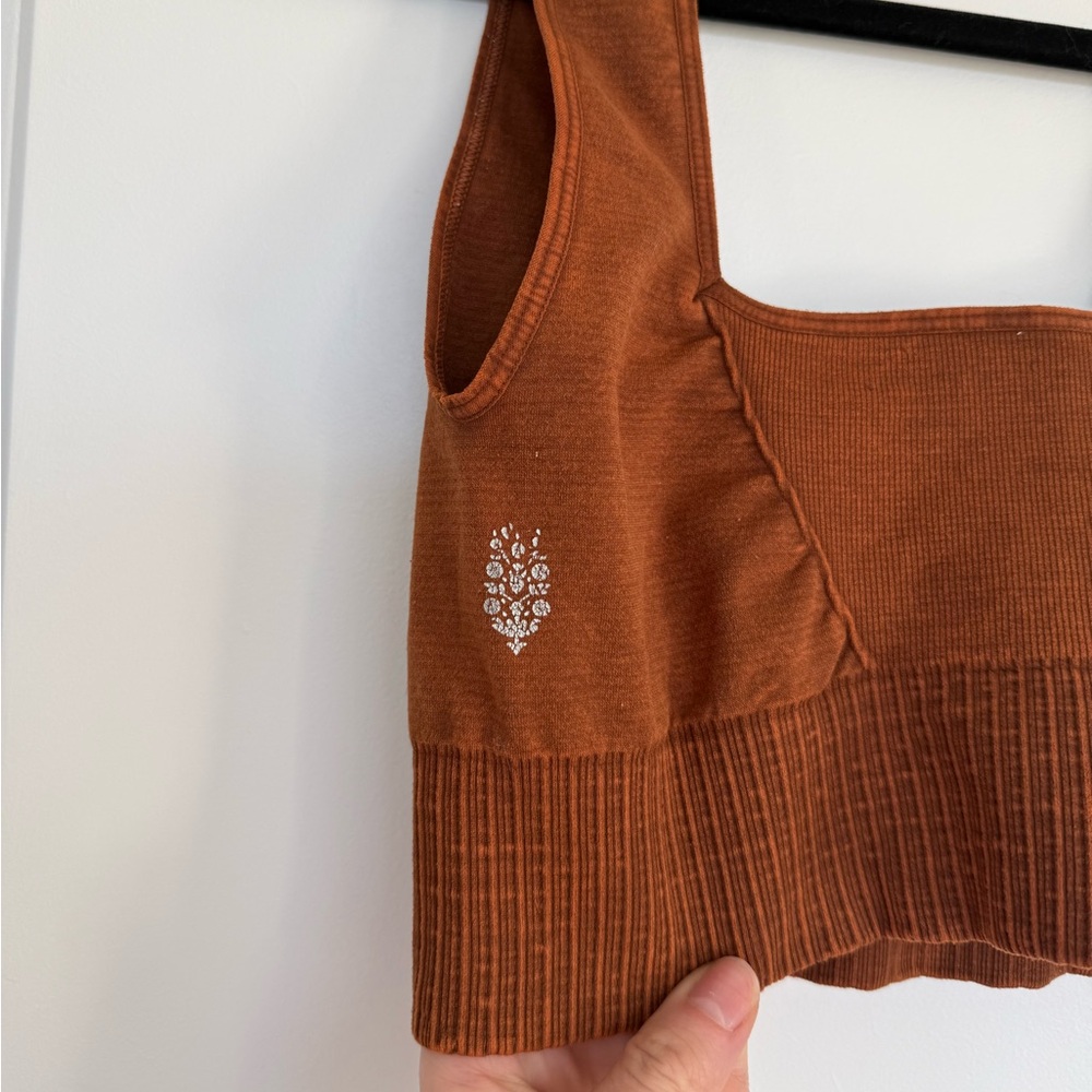FP Movement Good Karma Square-Neck Bra in Nut Brown size M/L - Picture 5 of 6